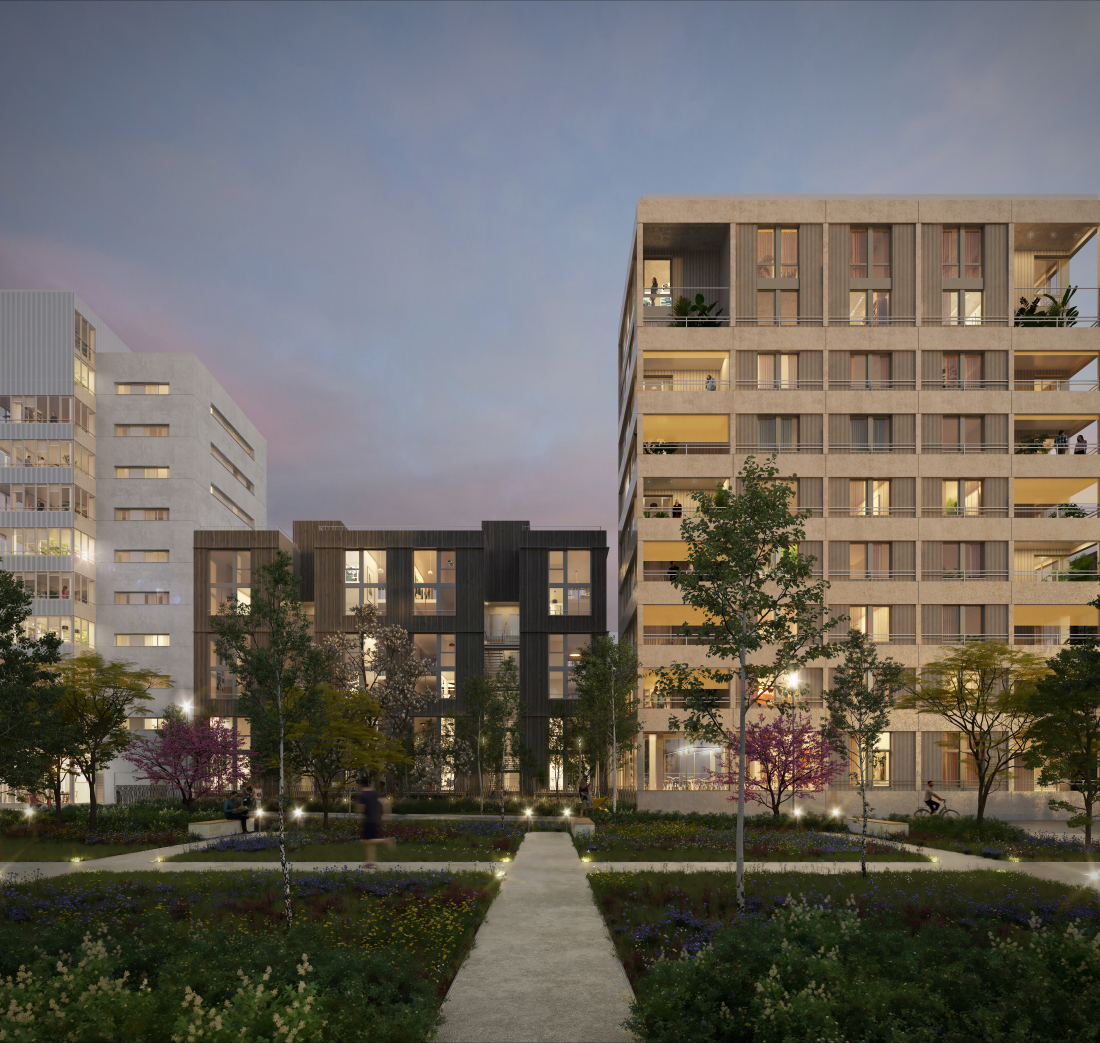 Une structure mixte mêlant bois et béton 